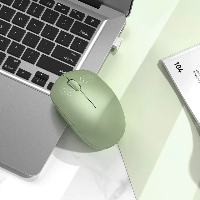 Alt view image 7 of 7 - seenda Wireless Mouse for Laptop, 2.4G Noiseless Computer Mouse. (Green)