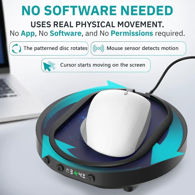 Alt view image 2 of 5 - TECH8 USA BigMax Premium Mechanical Mouse Mover Jiggler, 5 Activity Modes, Shut-Off Timer, LED Display, Removable Ring, Undetectable Natural Mouse Movement, No Software, Designed & Engineered in USA