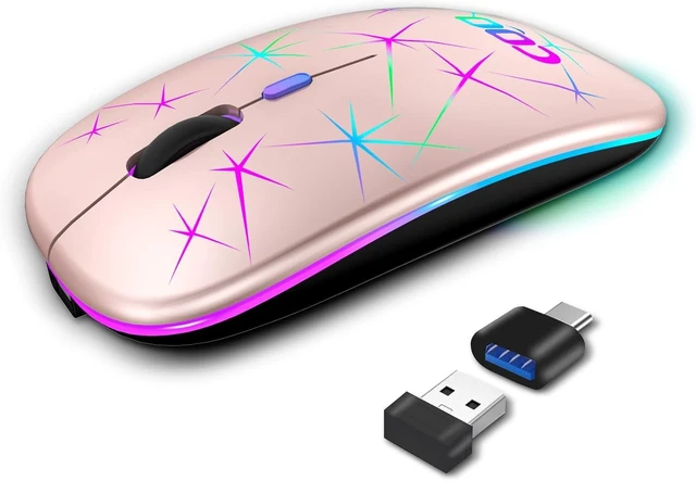 Alt view image 7 of 7 - TaIYanG Wireless Mouse, 2.4G Slim Rechargeable Bluetooth Mouse for Laptop