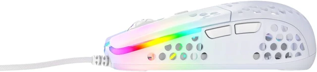 Alt view image 3 of 6 - Xtrfy MZ1, Ultra-Light Wired Gaming Mouse, Cutting-Edge Pixart 3389 Sensor, Unique Shape for Optimum Aim, Adjustable RGB Lighting, White Rail Edition