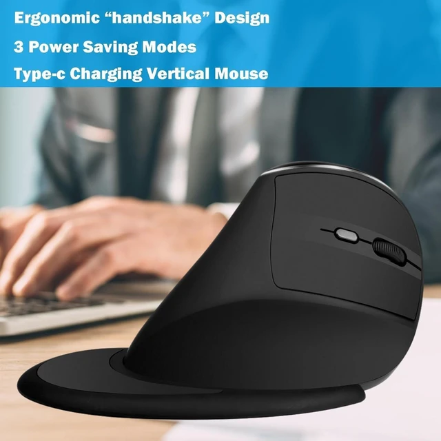 Alt view image 4 of 7 - Ergonomic Vertical Mouse: 2.4G Bluetooth Dual Mode Optical Computer Mice,Wireless Rechargeable Mouse with Removable Palm Rest,Compatible with Windows and MAC OS (V638 Dual Mode)