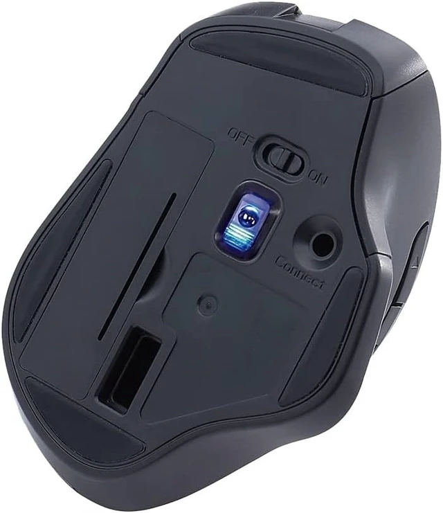 Alt view image 2 of 3 - Verbatim Silent Ergonomic Wireless Blue LED Mouse, 6-Button, Graphit
