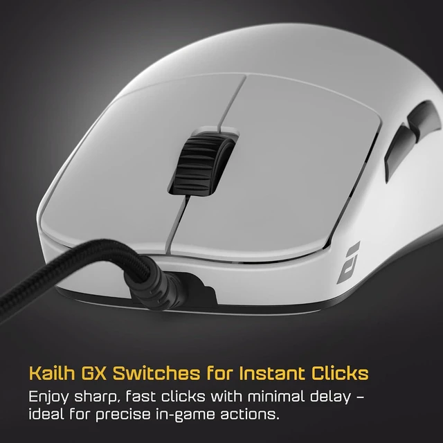 Alt view image 3 of 7 - ENDGAME GEAR OP1 8k v2 White Esports Gaming Mouse with Cable, 30K DPI Optical Sensor, 8000Hz Polling, Hot-Swappable Switches & Claw-Grip Design