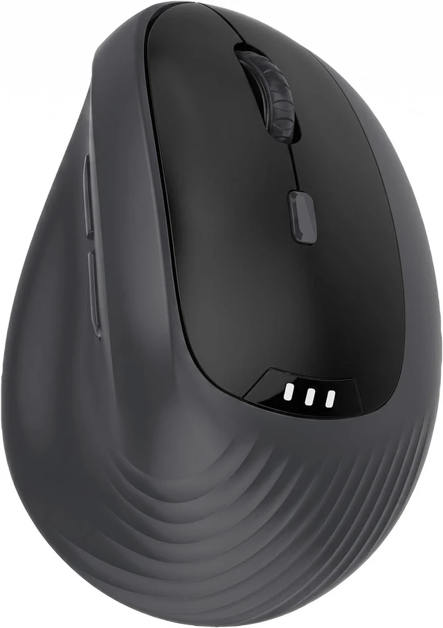 Main image of Ergonomic Vertical Mouse with Silent Clicks, Bluetooth 5.2/5.0 & 2.4G, Rechargeable Type-C Built-in Battery with Power Display, 6 Levels 8000 DPI Adjustable, Lightweight Mice for Laptop, Mac, Windows