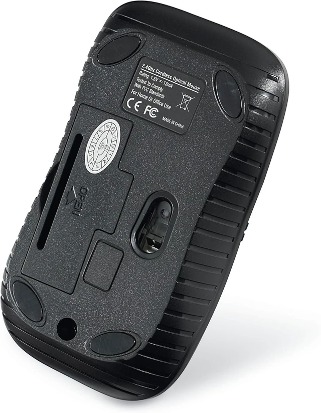 Alt view image 4 of 5 - Verbatim Commuter Wireless Optical Mouse, 2.4 GHz, 1200 DPI, Matte Black