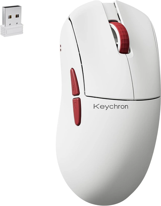Main image of Keychron G4 8K Wireless Mouse Ultra Lightweight, 30K DPI PixArt 3950 Optical Sensor, 2.4G/Bluetooth Up to 130 Hours Battery Life, Ergonomic Design with Customizable Buttons for PC/Mac/Windows - White
