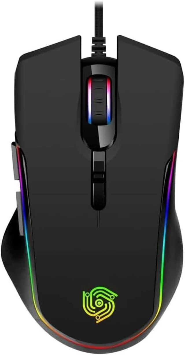 Main image of Wired Gaming Mouse - Computer Corded Mouse with 6 Programmable Buttons