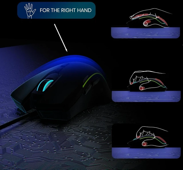 Alt view image 5 of 7 - Wired Gaming Mouse - Computer Corded Mouse with 6 Programmable Buttons