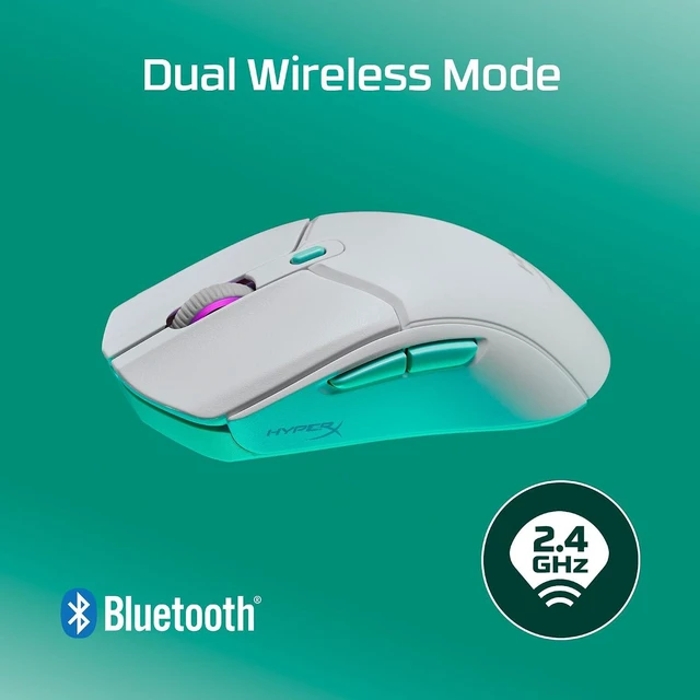Alt view image 2 of 7 - HyperX Pulsefire Haste 2 Core Wireless Gaming Mouse for PC, Long Battery Life, Lightweight, Custom Core Sensor, Dual Wireless Connectivity, Black