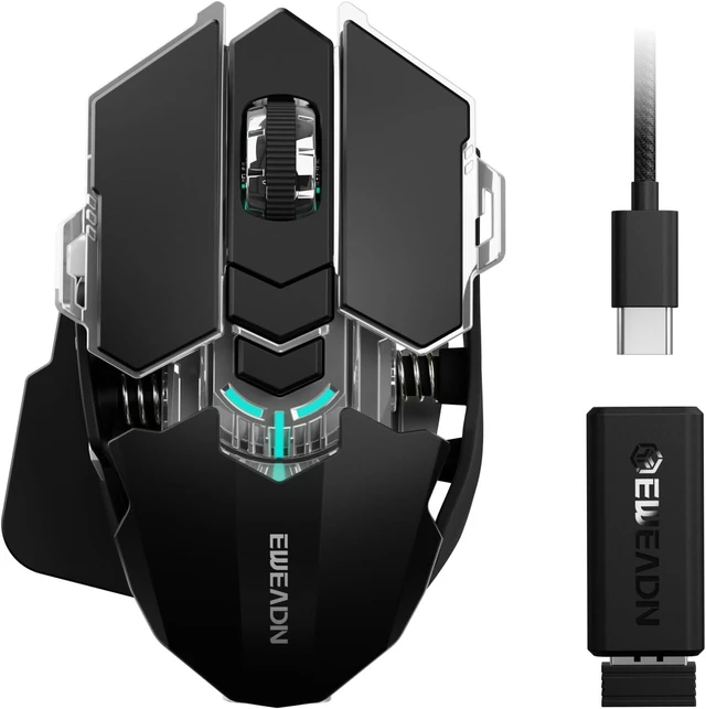 Main image of Wireless Gaming Mouse with RGB Backlit, Tri-Mode, Rechargeable 12800 DPI