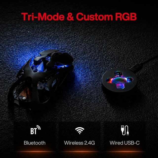 Alt view image 7 of 7 - AM Infinity 49g Ultra Lightweight Wireless Gaming Mouse with PAW3950 Sensor
