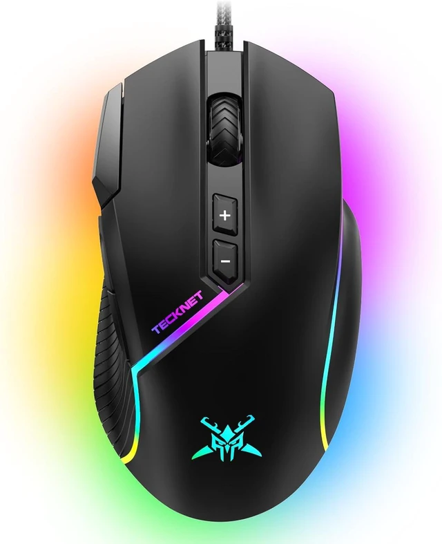 Main image of TECKNET Wired Gaming Mouse 12800 DPI 8 Buttons 13 RGB Backlit Optical Mouse