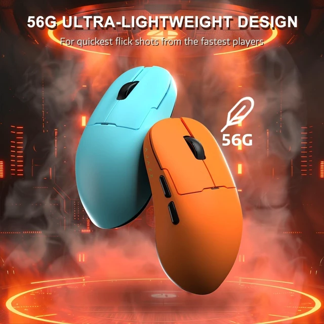 Alt view image 6 of 7 - AJAZZ AJ159APEX 8Khz Wireless Gaming Mouse Ultralight 56g with Magnetic Screen Charging Dock 42000DPI PAW3950 Sensor Tri Mode BT/2.4Ghz/Type-c Wired Programmable for Esport FPS PC Mac Gamer(Orange)