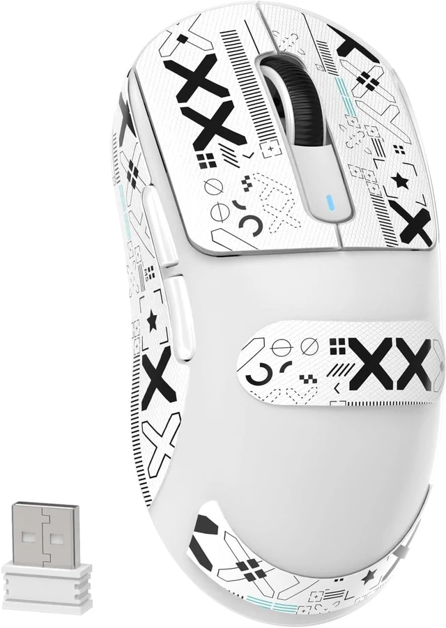 Main image of ATTACK SHARK X3 49g SUPERLIGHT Wireless Gaming Mouse, White & Grip Tape
