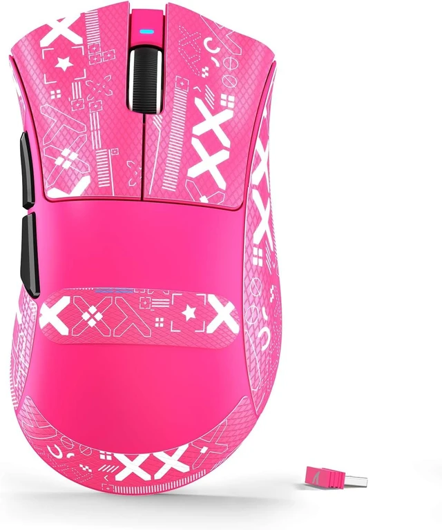 Main image of ATTACK SHARK V3 Ultra-Light Wireless Gaming Mouse,PAW3311 Sensor, 500mAh, 62g, 25KDPI 2.4G/BT/USB-C Rechargeable Wireless Mouse with 5 Programmable Buttons for Laptop,PC,Mac Gamer (Berry Red Griptape)