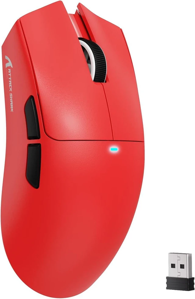 Main image of ATTACK SHARK X11 SE Tri Mode Lightweight Wireless Gaming Mouse - Red