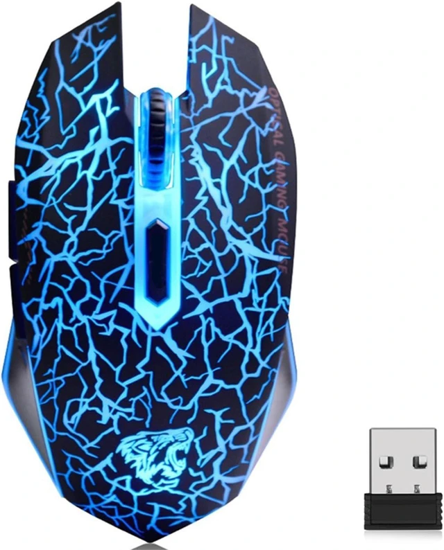 Main image of TENMOS M2 Wireless Gaming Mouse, Silent Rechargeable Computer Mice-Black