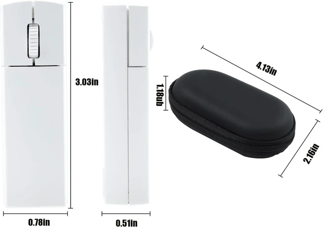 Alt view image 5 of 6 - elec Space Wireless Mini Finger Mouse - Silent Dual-Mode Bluetooth & 2.4GHz, Ergonomic Portable PC Mice with Case, Compatible with MacBook and Chromebook