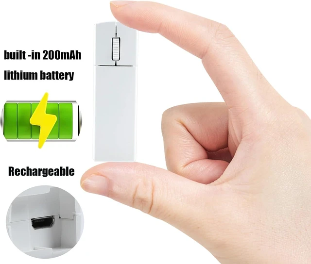 Alt view image 4 of 6 - elec Space Wireless Mini Finger Mouse - Silent Dual-Mode Bluetooth & 2.4GHz, Ergonomic Portable PC Mice with Case, Compatible with MacBook and Chromebook