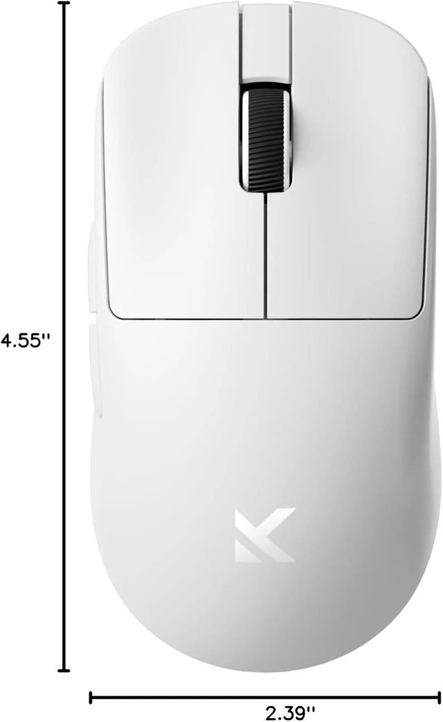 Alt view image 7 of 7 - MCHOSE L7 Pro Wireless Gaming Mouse, PAW3395 26K Sensor, Wireless/Wired Dual 8K Polling, 39g Ultra-Light Weight, 2.4GHz RF/BT/Wired Tri-Mode Connection (Pro-PAW3395 26K Sensor, White)