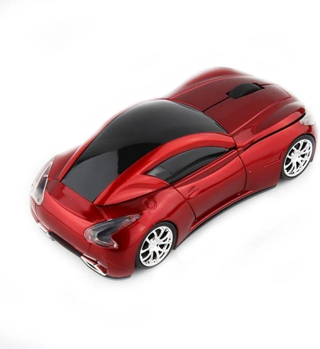 Alt view image 4 of 5 - MGbeauty Sports Car Mouse Wireless Mouse Computer Mice Laptop Optical Gaming Mouse Red (Red)