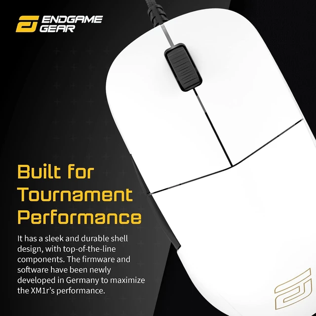 Alt view image 3 of 6 - ENDGAME GEAR XM1r Gaming Mouse, Programmable Mouse with 5 Buttons and 19,000 DPI, White
