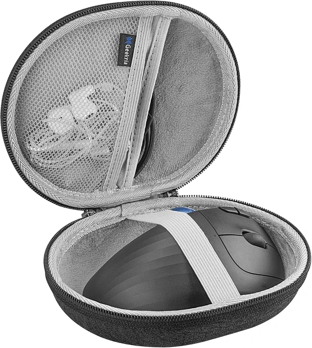 Alt view image 2 of 6 - Geekria Mouse Case Hard, Shell Travel Carrying Case for Gaming Office Mouse, Compatible with Logitech MX Master 3/ 3S/ 2S/ Ergo/ M570/ Ergo M575/ Ergo M575S/ G602/ G604/ MX Ergo/MX Ergo S