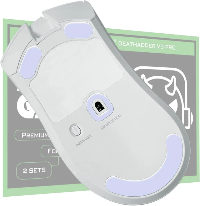Alt view image 2 of 7 - 2Sets of TALONGAMES Rounded Curved Edges Mouse Skates Feet Compatible with Razer DeathAdder V3 Pro Gaming Mouse Feet Replacement,0.8mm,Pure PTFE Material with Super Smooth Glide Pads