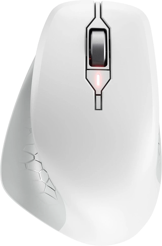 Main image of Cherry Stream Mouse Comfort, Wireless Ergonomic Mouse with Rubberized Thumb Rest, for Right-Handers, 2.4 GHz, 6 Whisper-Quiet Buttons, Battery-Powered, White