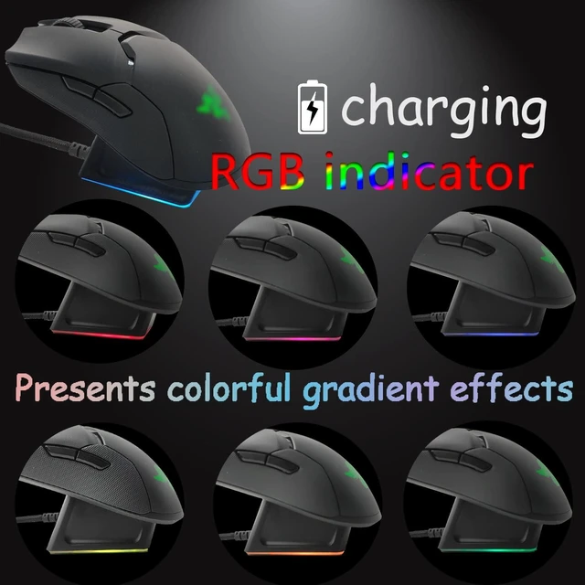 Alt view image 2 of 7 - Charging Dock with 4.9Ft USB Charging Cable Fits for Razer Naga Pro/DeathAdder/Basilisk/Viper Ultimate Gaming Mouse,Magnetic Dock with Charge Status Indicator and Anti-Slip Sticker