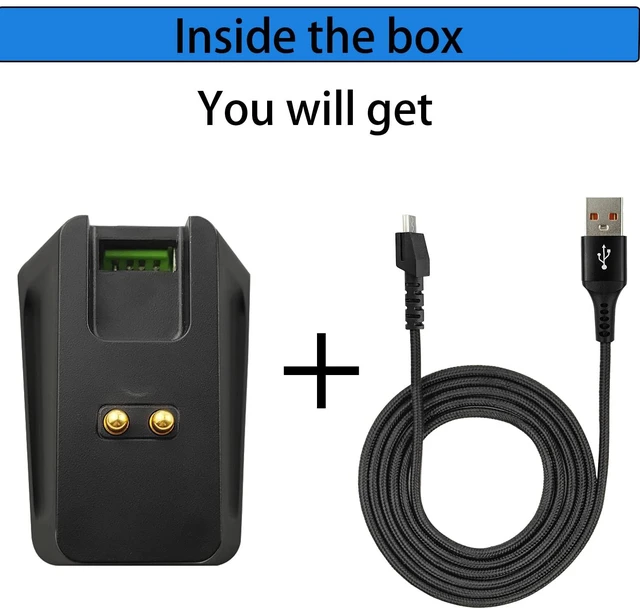 Alt view image 6 of 7 - Charging Dock with 4.9Ft USB Charging Cable Fits for Razer Naga Pro/DeathAdder/Basilisk/Viper Ultimate Gaming Mouse,Magnetic Dock with Charge Status Indicator and Anti-Slip Sticker