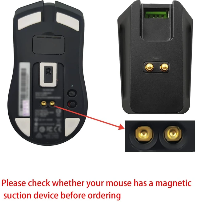 Alt view image 5 of 7 - Charging Dock with 4.9Ft USB Charging Cable Fits for Razer Naga Pro/DeathAdder/Basilisk/Viper Ultimate Gaming Mouse,Magnetic Dock with Charge Status Indicator and Anti-Slip Sticker