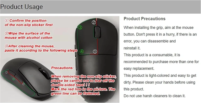 Alt view image 5 of 5 - Grip Tape for Logitech G Pro X Superlight 1 & 2 & X2 SUPERSTRIKE