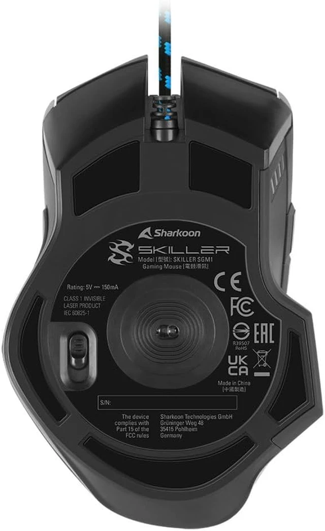 Alt view image 6 of 7 - Sharkoon Skiller SGM1 Wired Optical Gaming Mouse