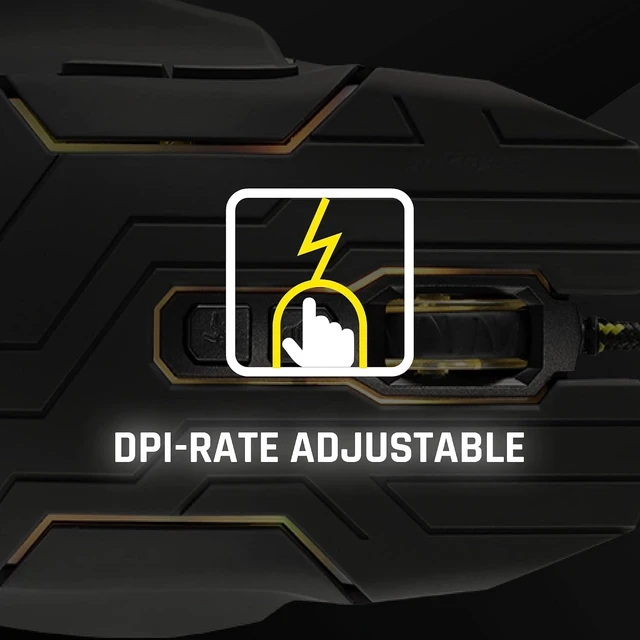 Alt view image 3 of 7 - Snakebyte Pro Optical Gaming Mouse for The Best Results By Casual And Pro Players Ergonomic Wired Professional USB Gaming Mouse for PC or Console Gamer with reprogrammable 7 Color LED, SB909689