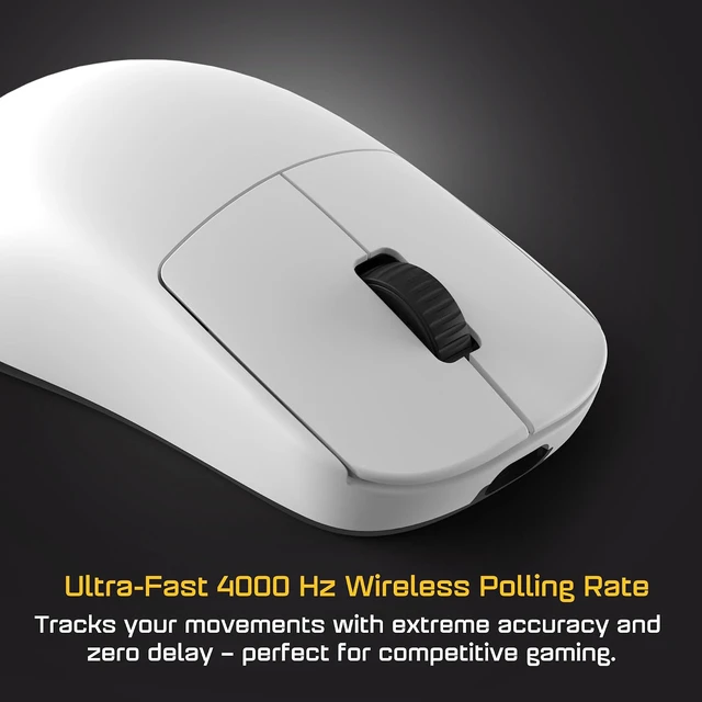 Alt view image 2 of 7 - ENDGAME GEAR OP1w 4k v2 Wireless Gaming Mouse White 30K DPI Optical Sensor, 4000Hz Polling, Hot-Swappable Switches & Claw-Grip Design