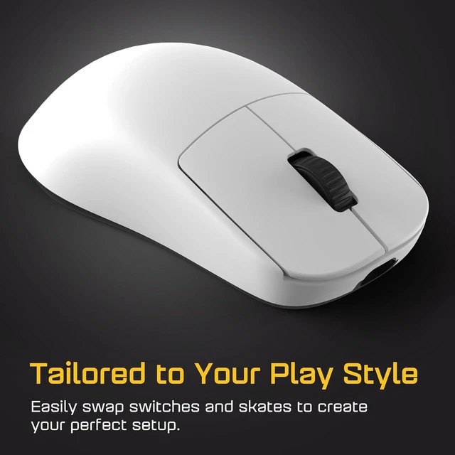 Alt view image 6 of 7 - ENDGAME GEAR OP1w 4k v2 Wireless Gaming Mouse White 30K DPI Optical Sensor, 4000Hz Polling, Hot-Swappable Switches & Claw-Grip Design