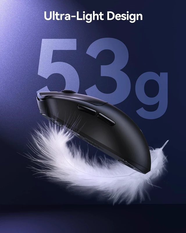Alt view image 2 of 7 - TECKNET Wireless Gaming Mouse, 53g Lightweight, 1000Hz Polling Rate, Black