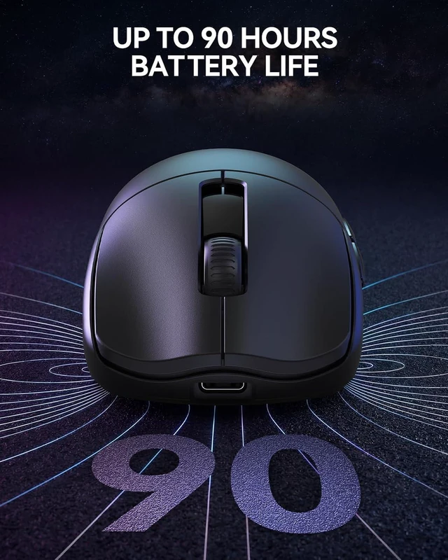 Alt view image 7 of 7 - TECKNET Wireless Gaming Mouse, 53g Lightweight, 1000Hz Polling Rate, Black