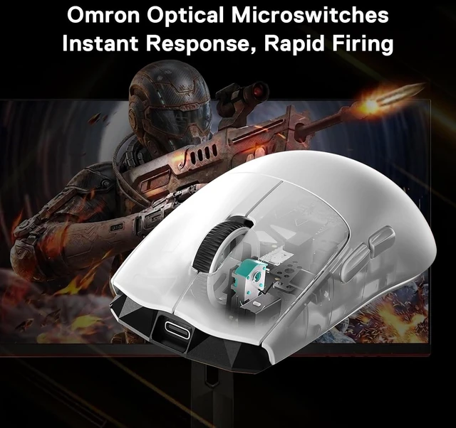 Alt view image 5 of 7 - MelGeek Horus Ultra-Lightweight Wireless Gaming Mouse for PC/MAC
