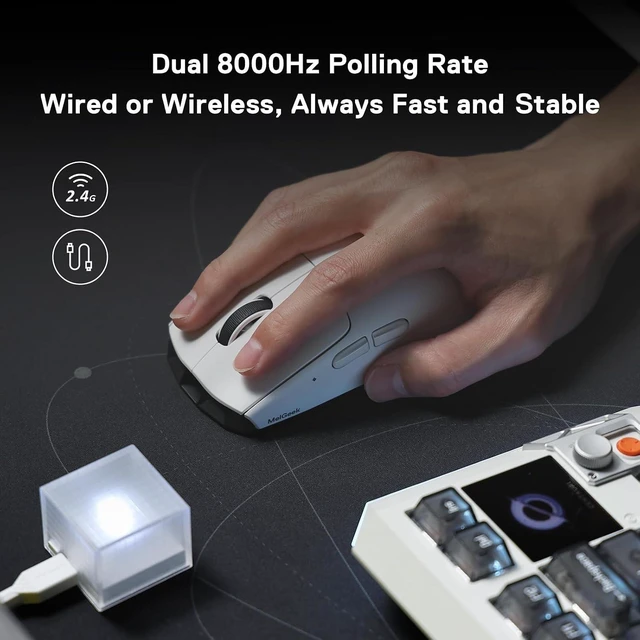 Alt view image 6 of 7 - MelGeek Horus Ultra-Lightweight Wireless Gaming Mouse for PC/MAC