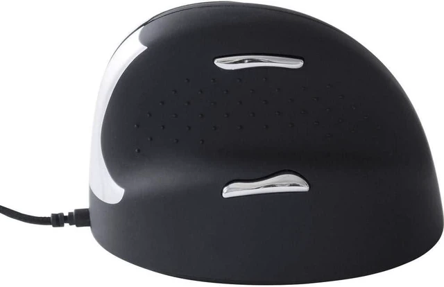 Alt view image 4 of 7 - R-Go HE Ergonomic Mouse, with Break Software, USB-C Wired (with USB-A Converter), Vertical Design, Anti-Carpal Tunnel, Silent Click, Customisable Buttons, Compatible for Windows/Mac OS, Black/Silver