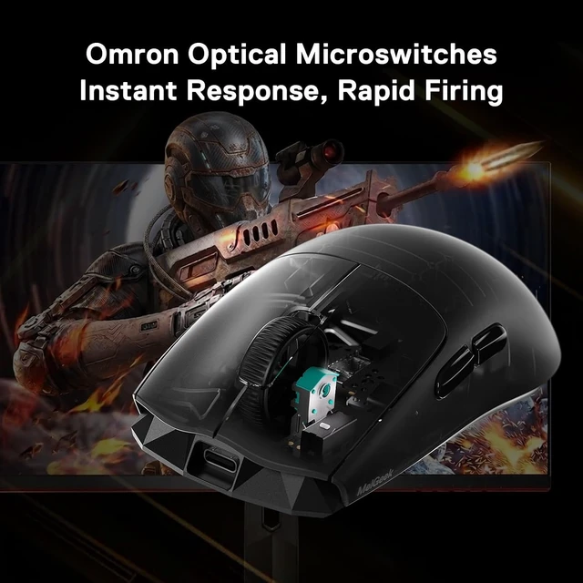 Alt view image 5 of 7 - MelGeek Horus Ultra-Lightweight Wireless Gaming Mouse for PC/MAC