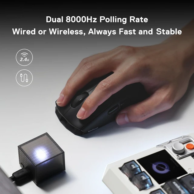 Alt view image 6 of 7 - MelGeek Horus Ultra-Lightweight Wireless Gaming Mouse for PC/MAC