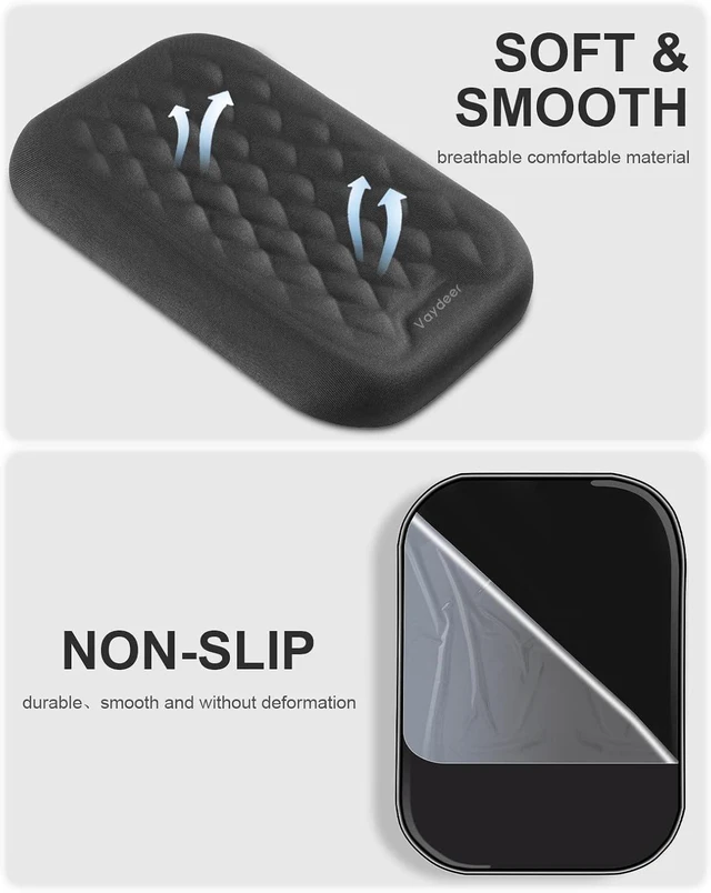 Alt view image 7 of 7 - Vaydeer Ergonomic Wrist Rest Pad, 2 Pcs Armrest Pad Elbow Rest Padded, Relieve Elbow Pain Computer Arm Rest Wrist Support Cushion Mouse Pad for Desk Office Gaming