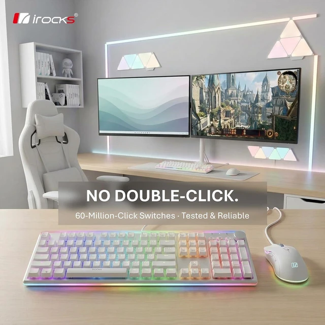Alt view image 4 of 7 - iRocks M31E RGB Wired Gaming Mouse - 6,400 DPI, 7 Programmable Buttons