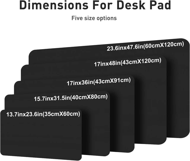 Alt view image 7 of 7 - Aothia Leather Desk Pad Protector, Mouse Pad, Office Desk Mat, Non-Slip PU Leather Desk Blotter, Laptop Desk Pad, Waterproof Desk Writing Pad for Office and Home (Black,36" x 17")