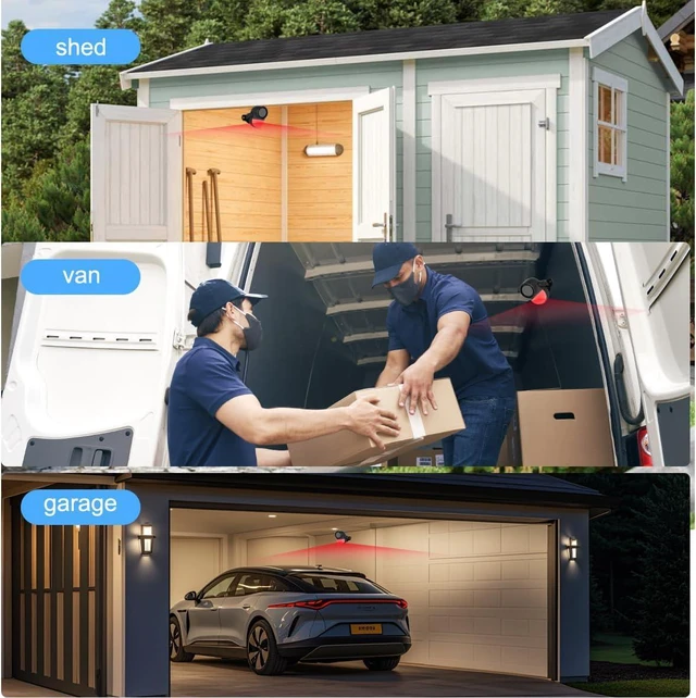 Alt view image 5 of 7 - 125dB WiFi PIR Motion Sensor Alarm Indoor, with Wireless DIY Smart Door/Window Alarm for Home Security with Phone APP Alert 4 Pieces-Kit, for Driveway, Shed, Home, Van, Shop