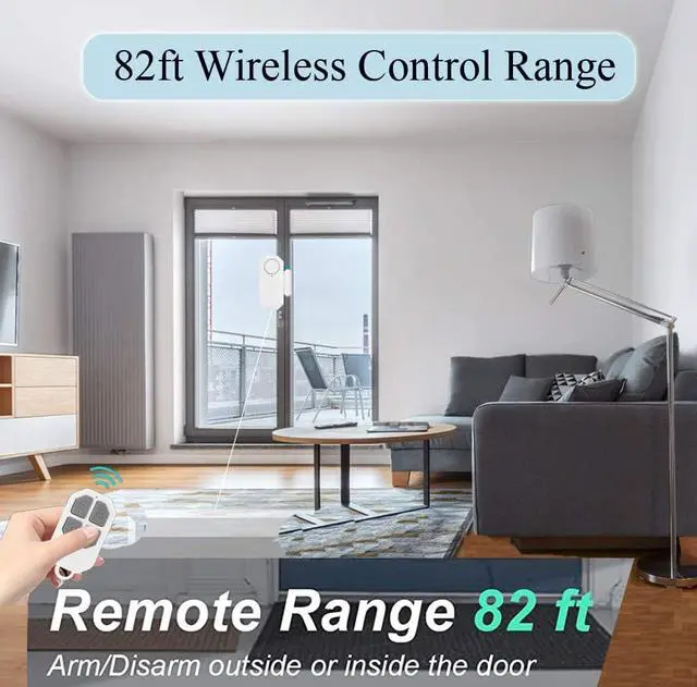 Alt view image 4 of 7 - Door Window Alarm When Opened for Home Security with Remote, Wireless Door Sensor Alarm for Kids Safety with Adjustable Volume ( 6Pcs Sensor +2Remote)