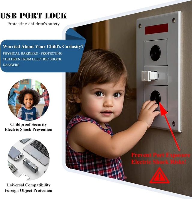 Alt view image 3 of 5 - 35 Pcs USB Port Blockers with 3 Locks for PC & Laptop, Removable Type-A Data Protection, Dust & Moisture Resistant (Mixed Colors)